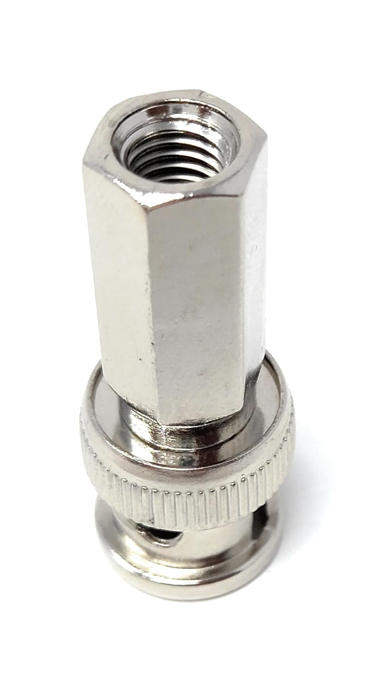 DRUT BNC Twist On Male Plug End RG59/RG6 Coaxial Install SDI Adapter for CCTV Surveillance Security Camera DVI Radio Antenna Coaxial Connector Socket