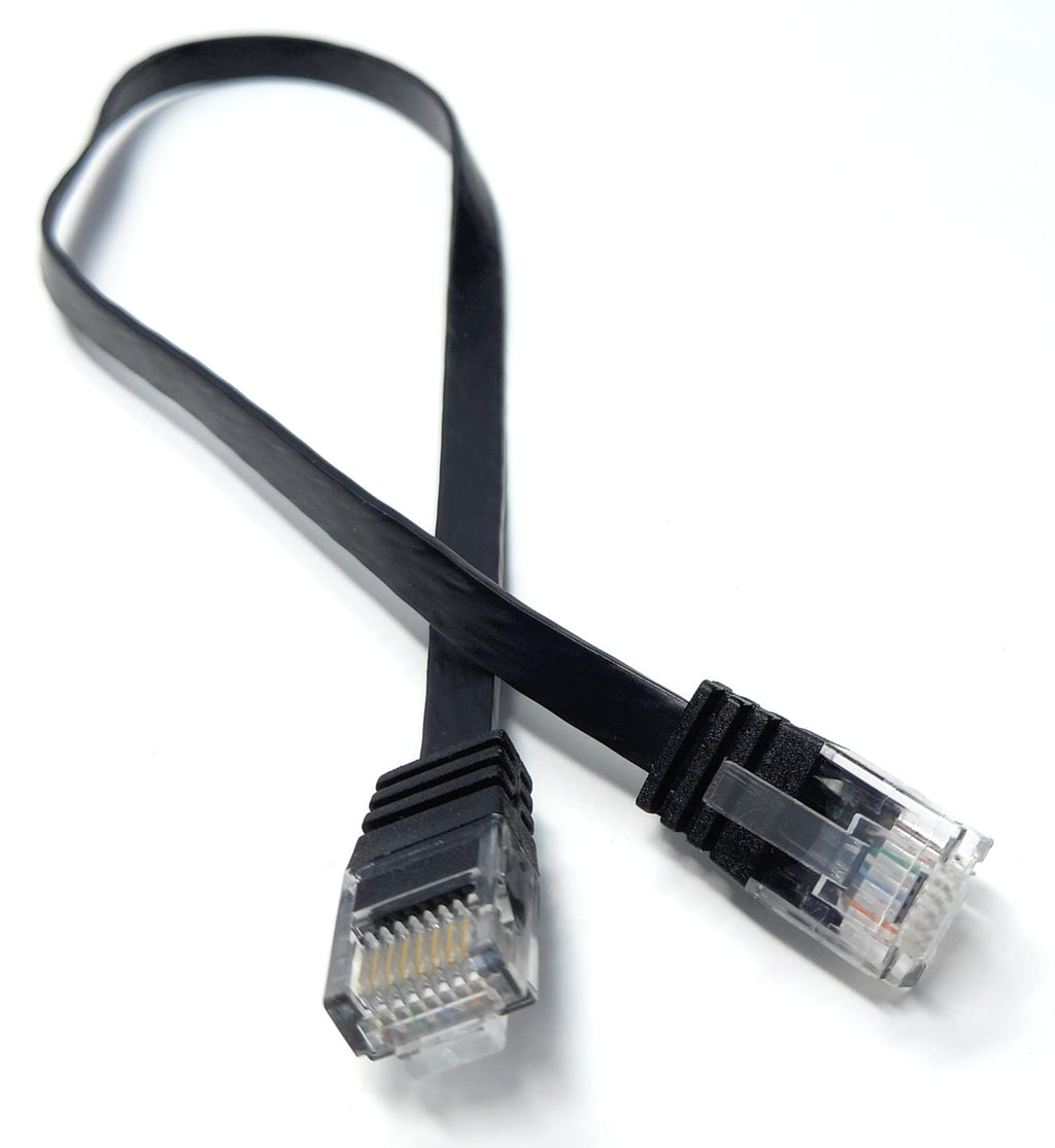 DRUT FLAT CAT6 RJ45 Ethernet LAN Patch Cable, Low Profile GIGABIT Full Copper 32AWG, Lead Allows Up to 1000Mbps Speed