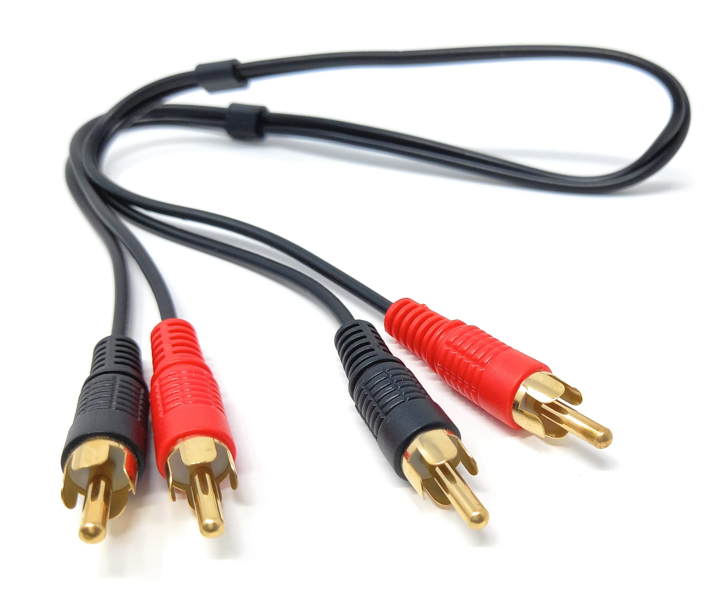 DRUT RCA to RCA Phono Twin Jack to Jack Stereo Audio Cable Lead Cord Compatible With CD/DVD/Amplifier/Hifi/DJ Mixer/Turntable