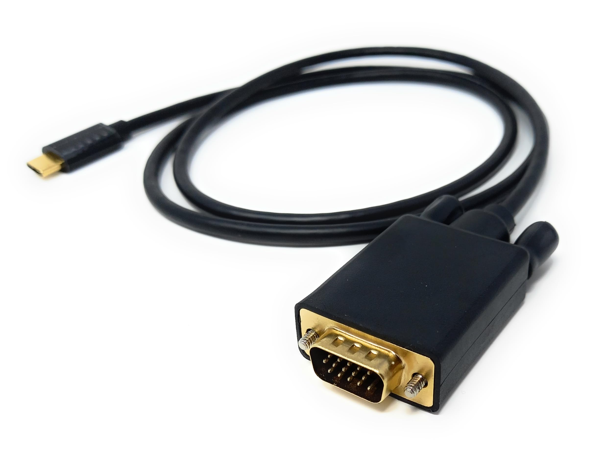 DRUT USB C to VGA Cable, Type-C Male to VGA Male Adapter Lead Supports 11920 x 1080, 1080P 60Hz Compatible with Computer, Monitor, Projector, TV