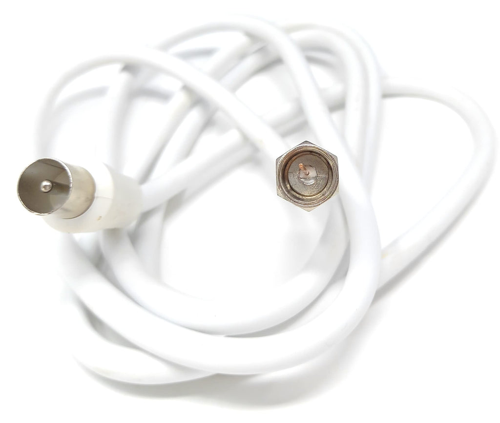 DRUT RF TV Aerial Male to F Type Connector Male Plug Coaxial Coax Cable, Lead, 75 Ohm, 3C-2V