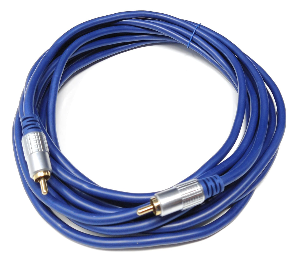 DRUT RCA to RCA Digital Audio 75 Ohm Subwoofer Cable, Designed Specifically for The Very Low-BASS frequencies, OFC SPDIF, Gold Connectors