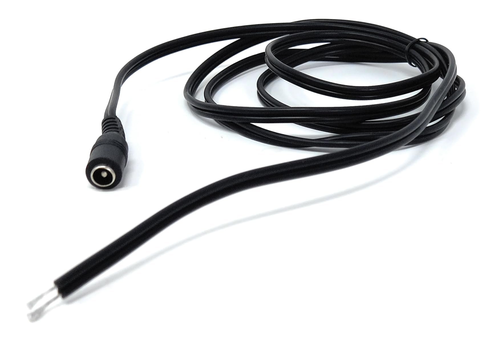 DRUT 2.1mm x 5.5mm Female DC Socket to Bare Wire Power Cable – Compatible with LED Signs, Solar-Powered Outdoor Devices, CCTV, and More