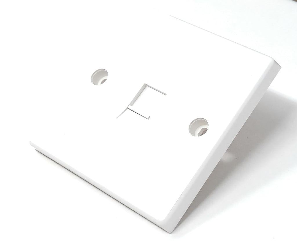 Single Gang Modular Wall Plate – 1-Port Keystone Faceplate Compatible with Cat5e, Cat6, Cat7, Cat8, Cat9 Ethernet Modules for Home & Office Networks