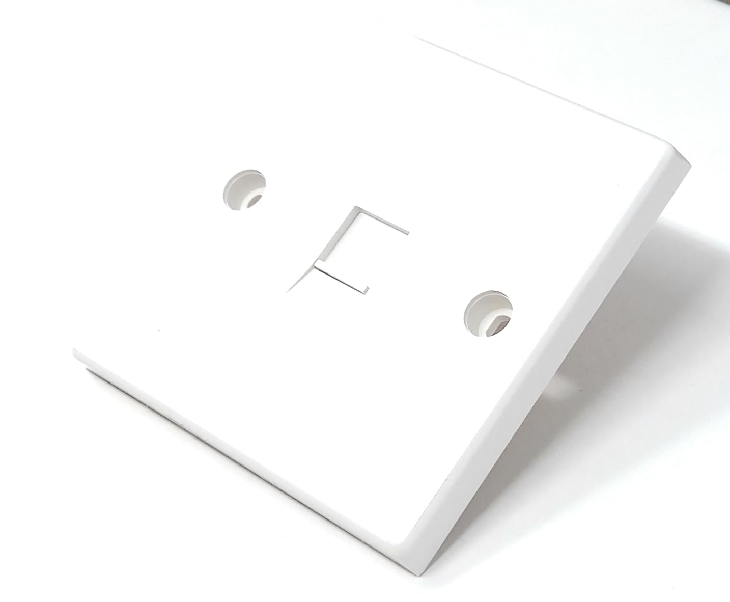 Single Gang Modular Wall Plate – 1-Port Keystone Faceplate Compatible with Cat5e, Cat6, Cat7, Cat8, Cat9 Ethernet Modules for Home & Office Networks