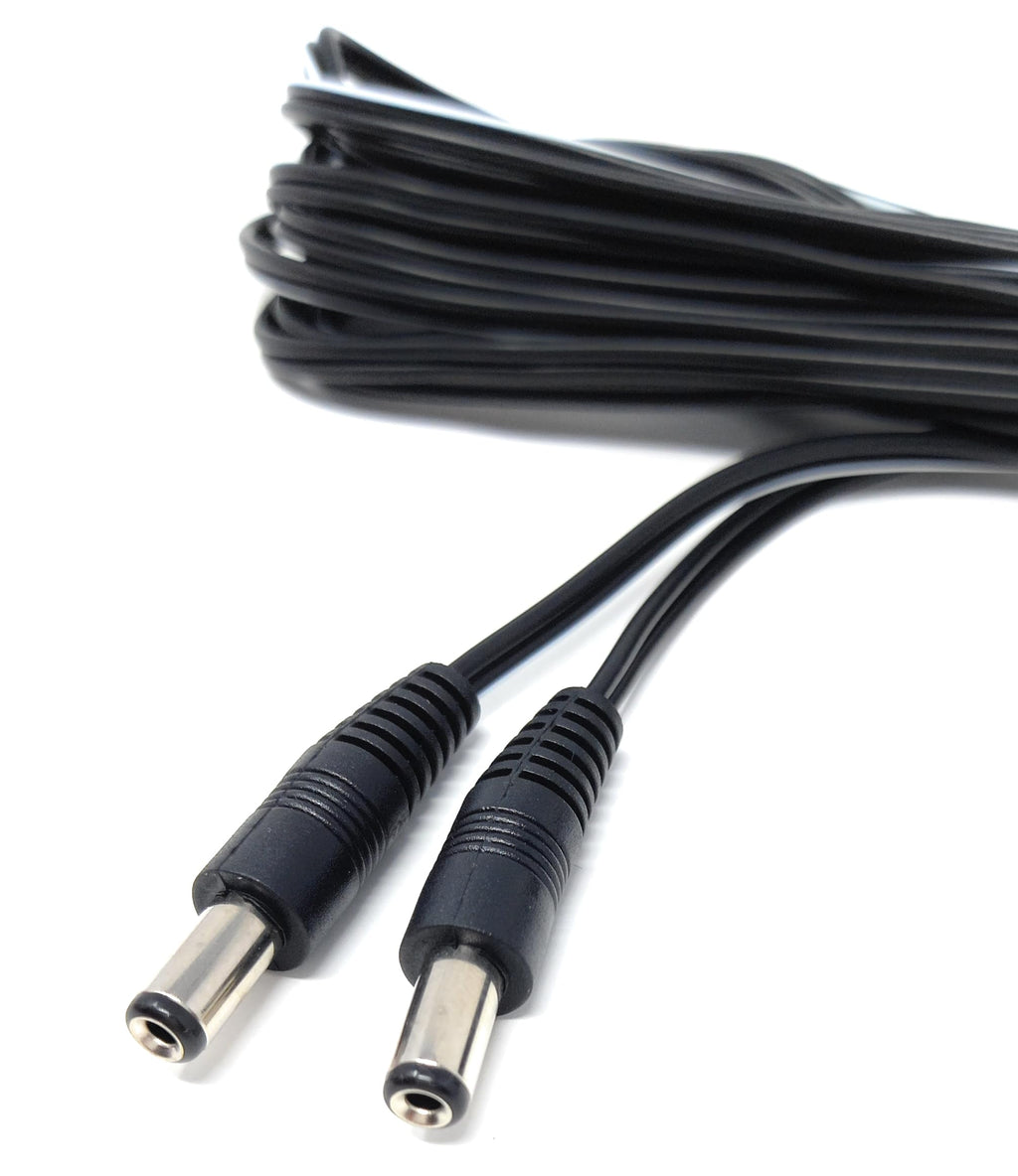 2.1mm x 5.5mm Male to Male DC Connector Lead Power Cable for CCTV Cameras, LED Signs, Solar Powered Devices, Music Instruments