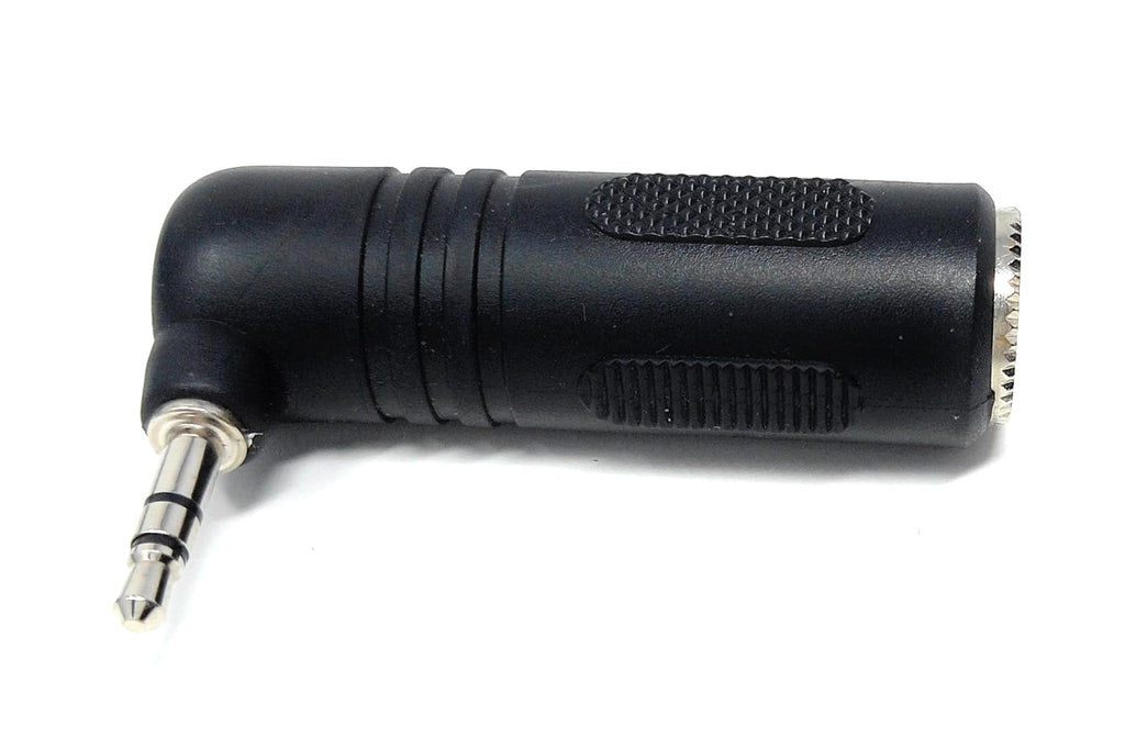 DRUT Right Angled 3.5mm to 6.35mm Jack Socket Stereo Jack Plug Cable AUX Adapter