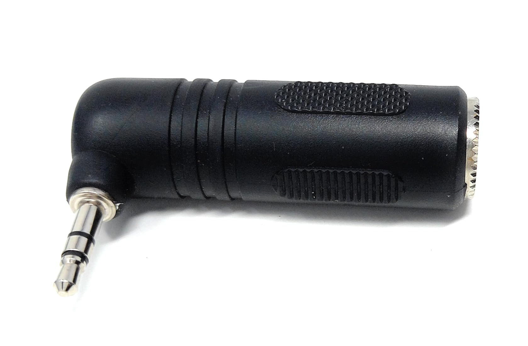 DRUT Right Angled 3.5mm to 6.35mm Jack Socket Stereo Jack Plug Cable AUX Adapter