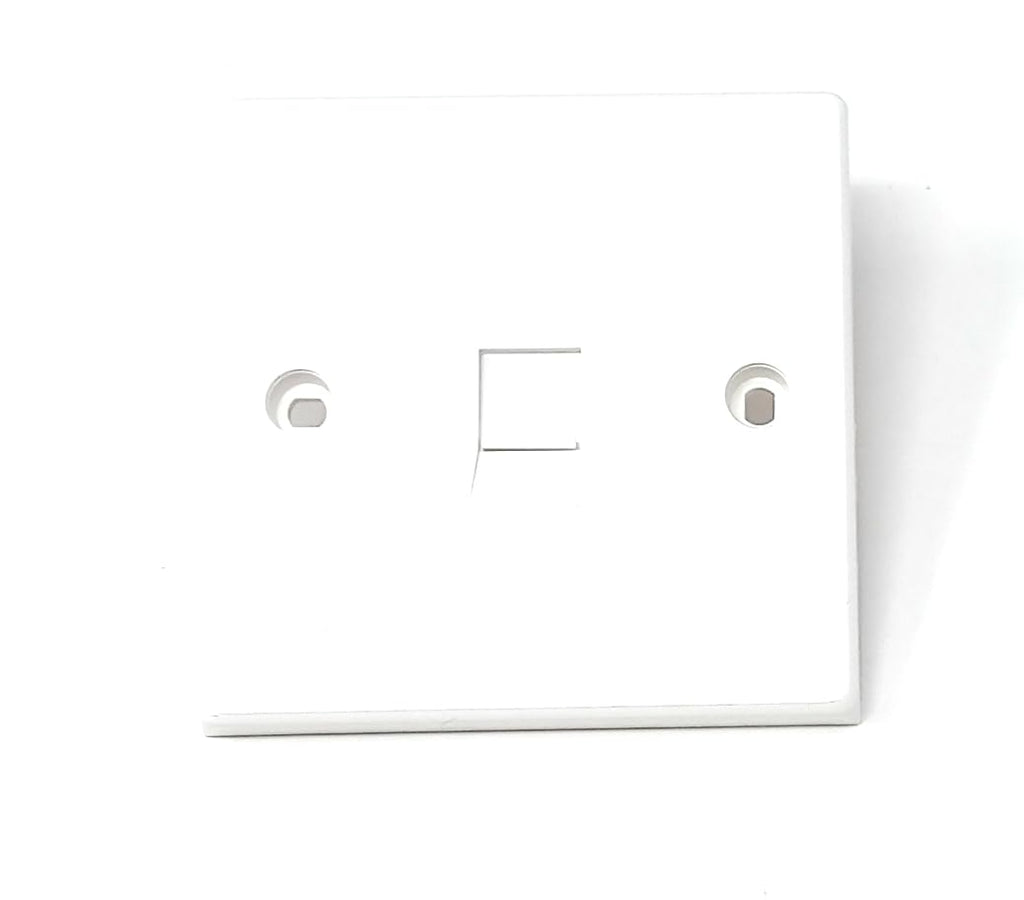 Single Gang Modular Wall Plate – 1-Port Keystone Faceplate Compatible with Cat5e, Cat6, Cat7, Cat8, Cat9 Ethernet Modules for Home & Office Networks