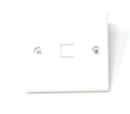 Single Gang Modular Wall Plate – 1-Port Keystone Faceplate Compatible with Cat5e, Cat6, Cat7, Cat8, Cat9 Ethernet Modules for Home & Office Networks