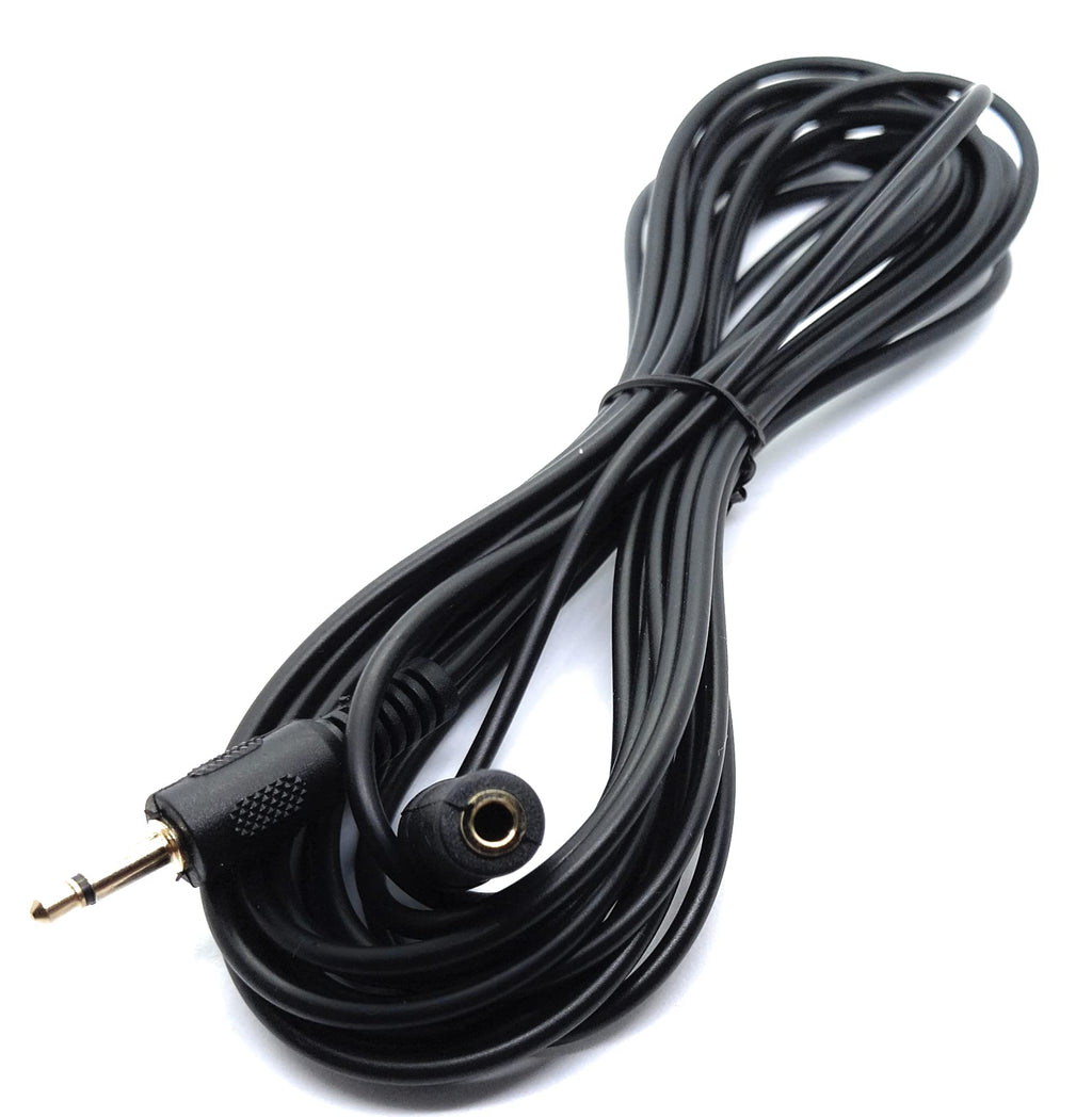3.5mm Mono Jack to 3.5mm Socket Extension Cable Gold Connectors, Male Plug to Female Socket