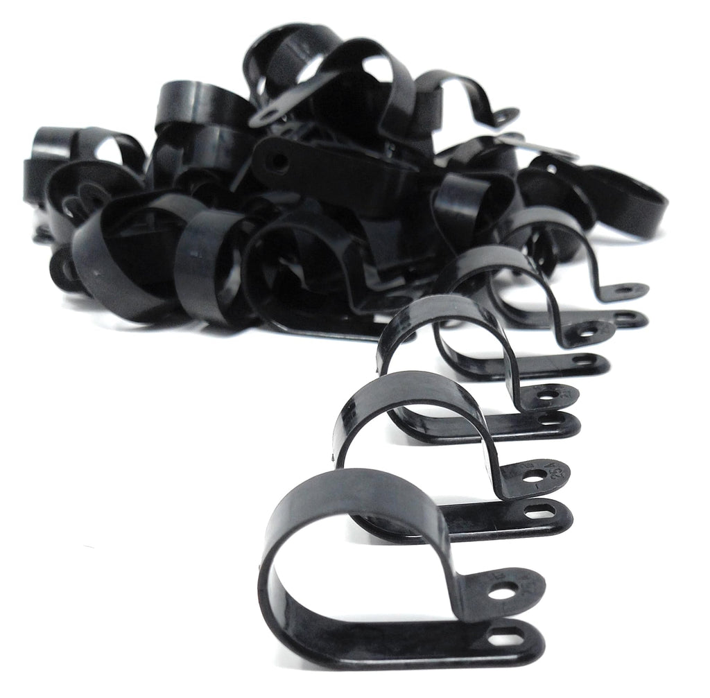100pcs. P-Clips Plastic Nylon for Hose, Pipe, Cable, Wire, Tubing Wall Clamp Mount