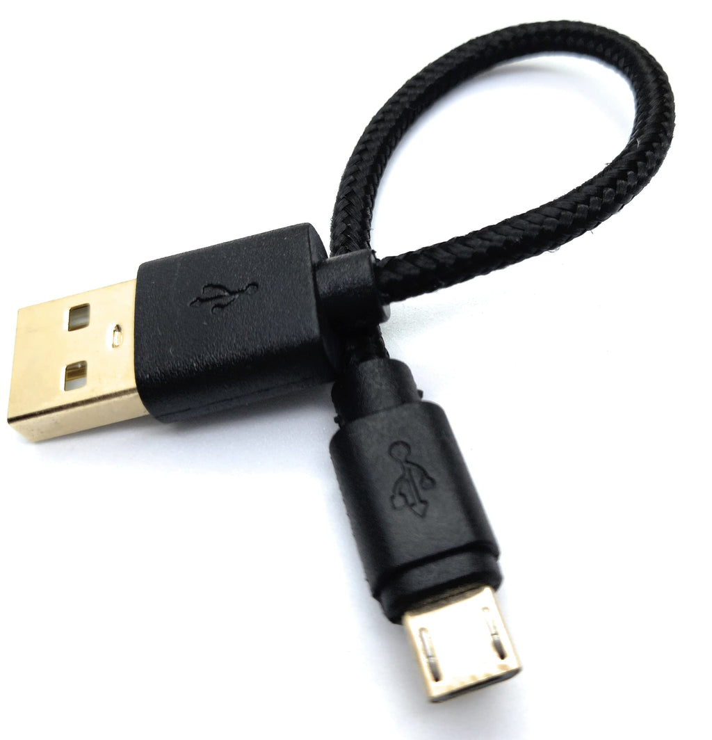 DRUT Micro USB to USB 2.0 Fast Charger Braided Cable 24AWG, A-Male to Micro B Gold Connectors Lead
