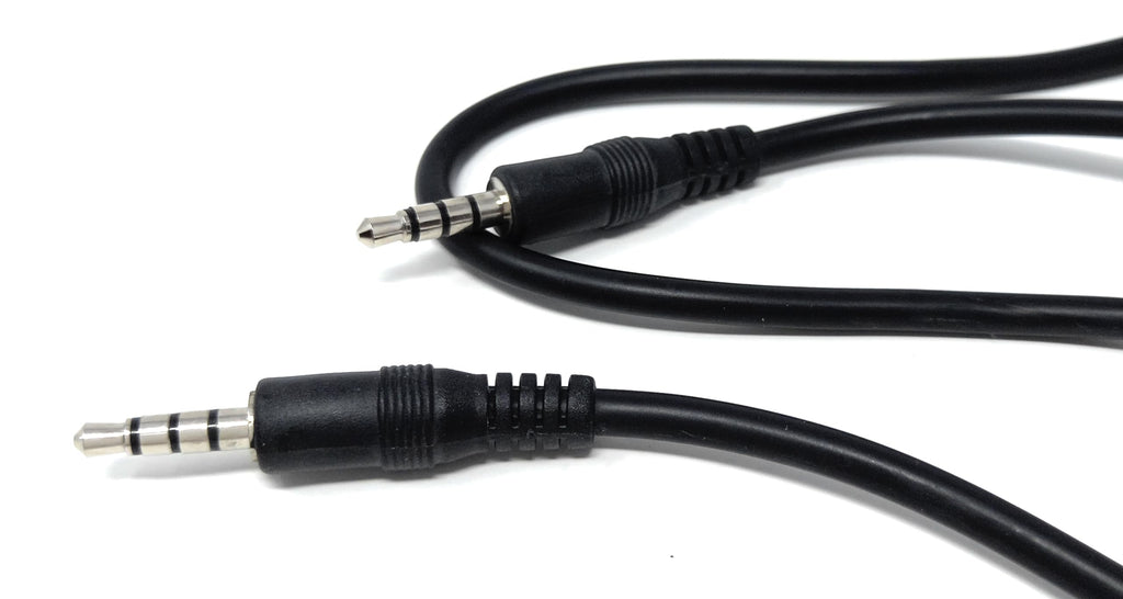 DRUT 3.5mm 4 Pole TRRS Aux Audio Mic Cable Male to Male Lead Headphone Mini Jack Stereo Cable Lead Cord