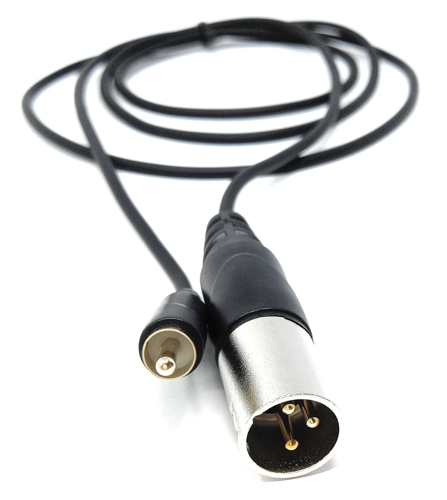 DRUT 3-Pin Male XLR to RCA Phono Single Plug Cable for HiFi Audio, Music Instruments, Mixer, Microphone Lead, Cable, Gold Plated
