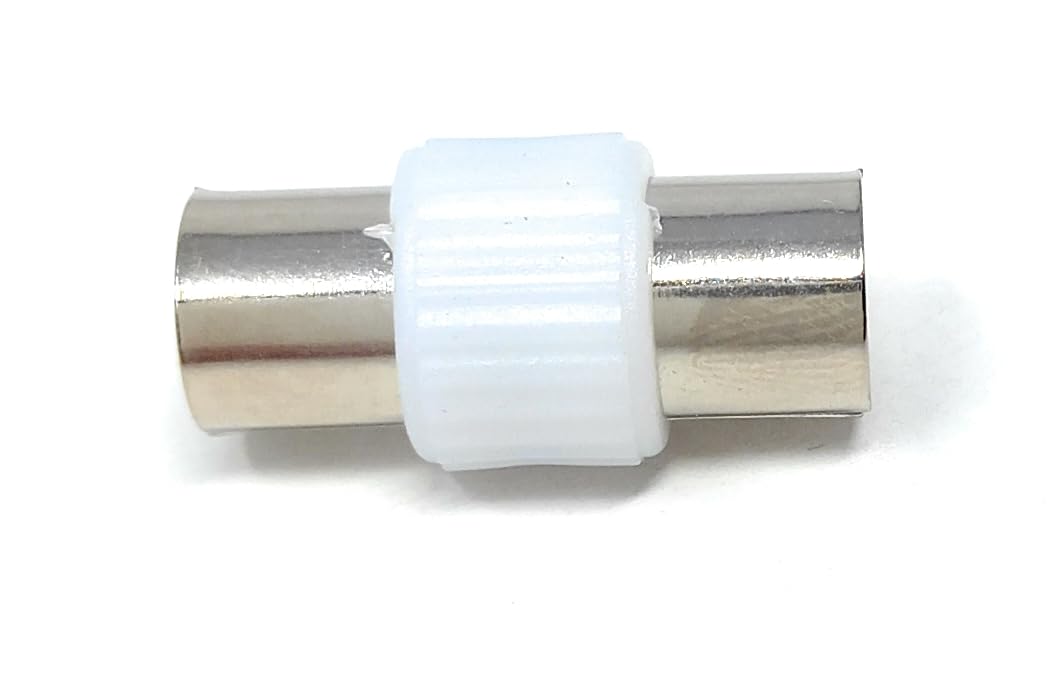 DRUT TV Aerial Coaxial Coupler, Male to Male, RF Coax Aerial Adapter, Antenna Cable Adapter