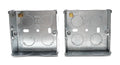 1 Gang Metal Surface Mount Back Box Pattress Box (25mm Deep) Fitted With Earth Terminals