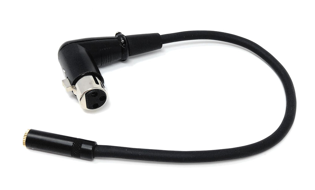 DRUT 3.5mm Female to XLR Female Elbow Audio Adapter Cable 30cm, Right Angle AUX to XLR Converter Lead for Microphone, Mixer, Amplifier, Audio Interface & Recording Equipment