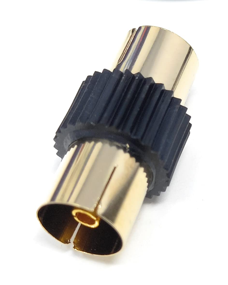 DRUT TV Aerial RF Lead Coupler Female to Female Socket Coaxial Connector, Coaxial Cable Adapter, Gender Changer