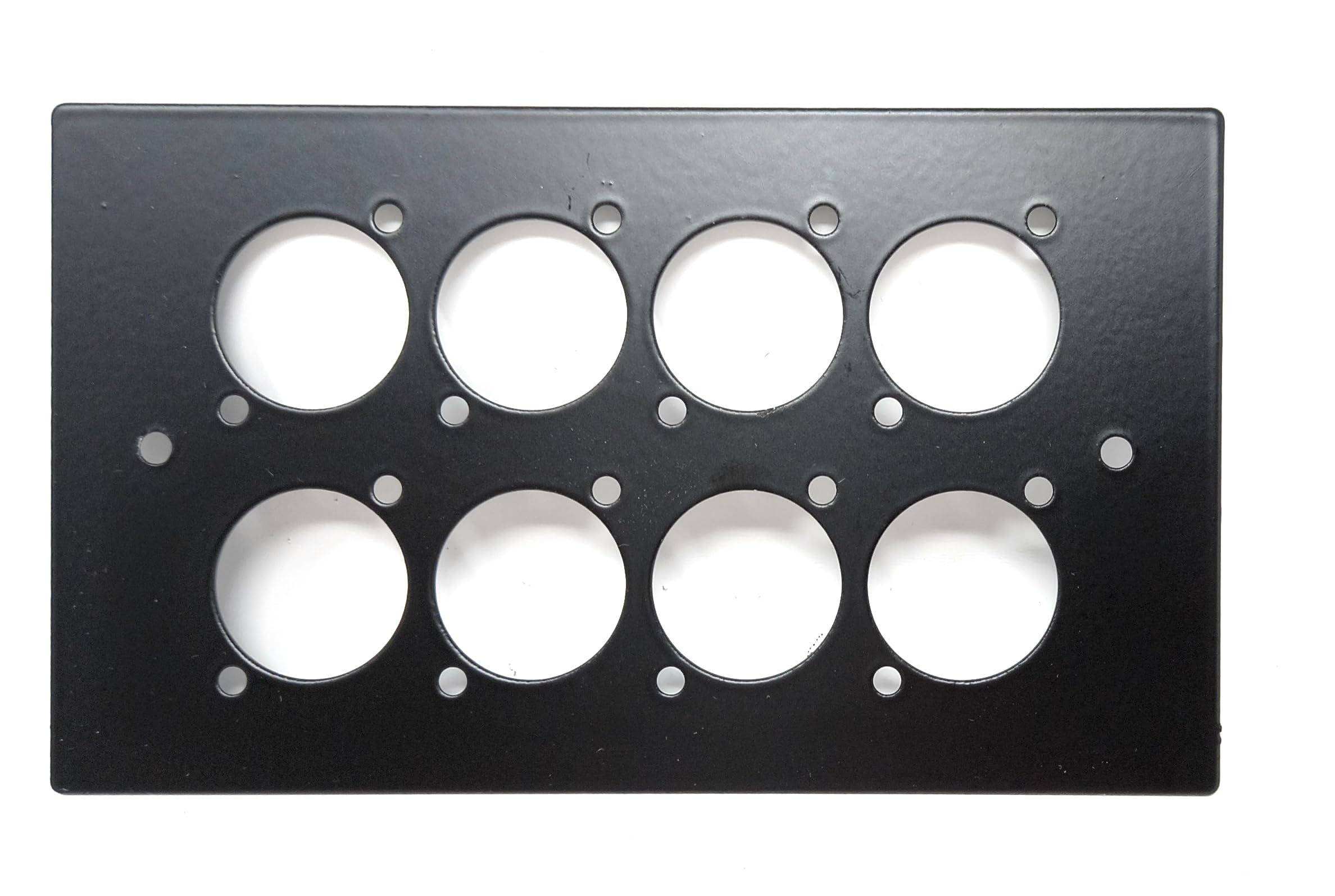 Double Gang Aluminium Wall Plate – D-Series Hole Compatible with Neutrik, HDMI, USB, RJ45, XLR, RCA, BNC 121x86x5mm with Screws