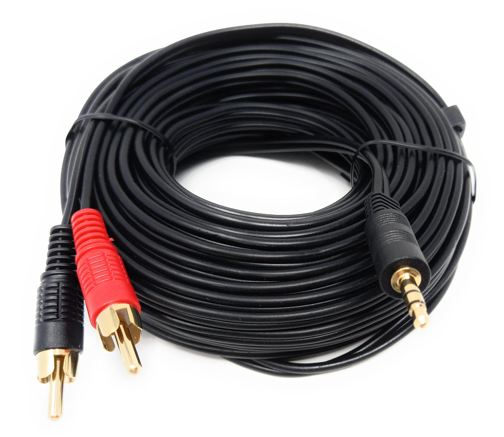 DRUT 3.5mm to Twin RCA Stereo Aux Phono Audio Cable Mini Jack Lead Cord Y Splitter Headphone Cord RCA Y Splitter Adapter
