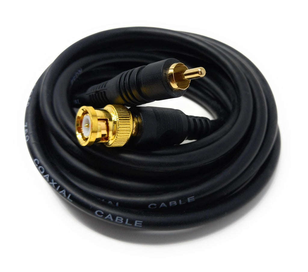 DRUT BNC to RCA Phono Plug CCTV Cameras Coax Male to Male 75R Video Cable Lead