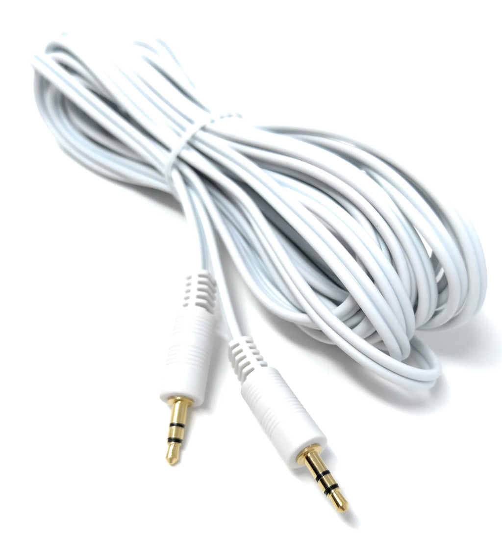DRUT 3.5mm to 3.5mm Stereo Audio AUX Cable Gold Connectors, Small 3 pin Jack to Jack Speaker Lead