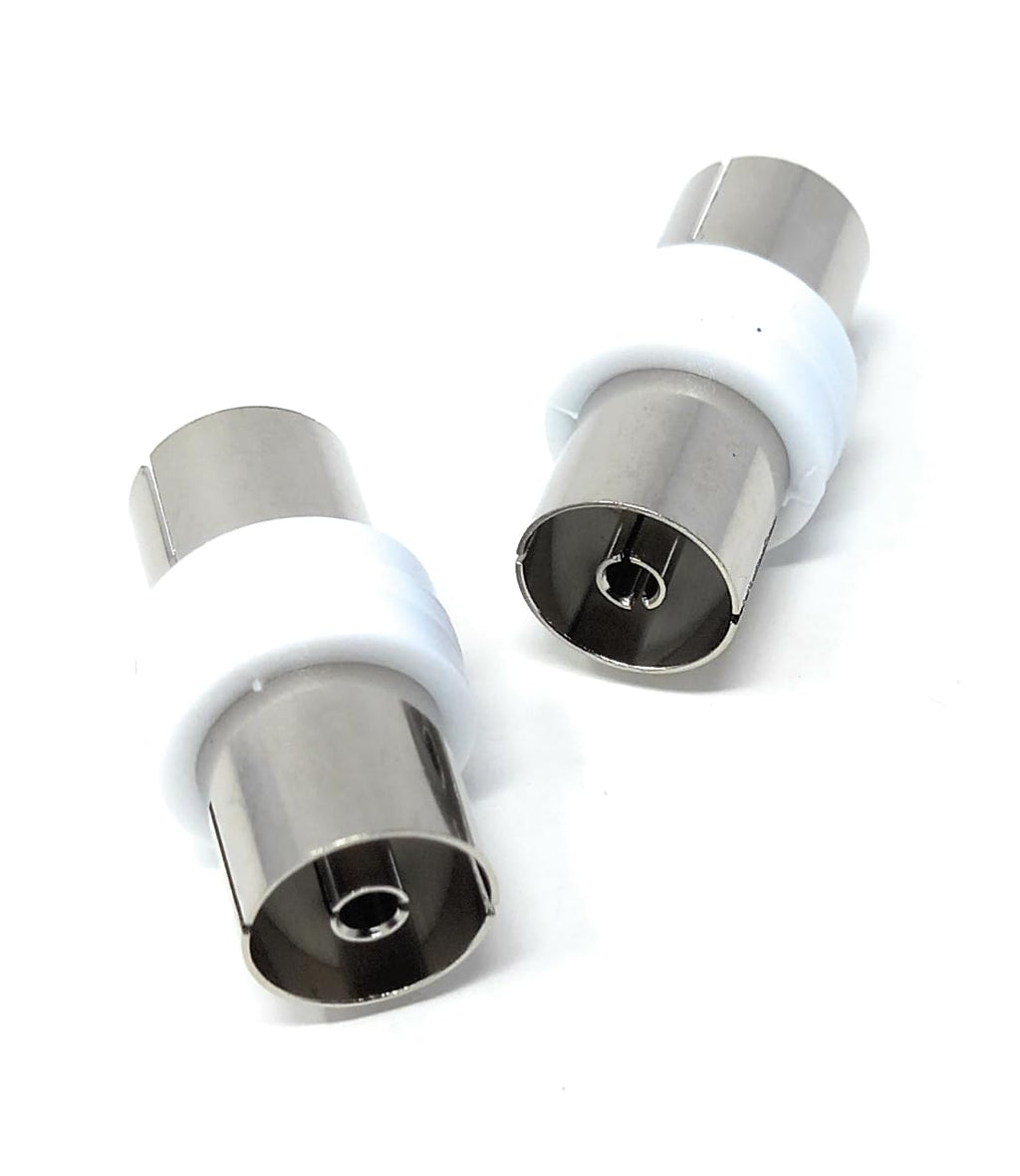 DRUT TV Aerial RF Lead Coupler Female to Female Socket Coaxial Connector, Coaxial Cable Adapter, Gender Changer