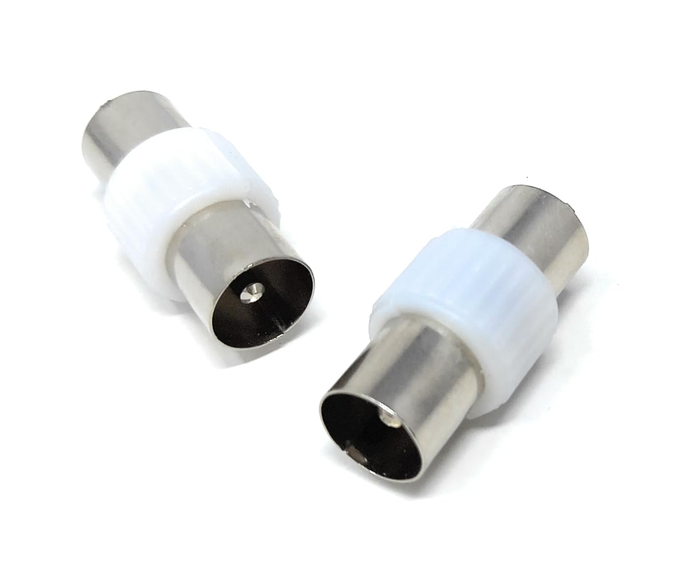 DRUT TV Aerial Coaxial Coupler, Male to Male, RF Coax Aerial Adapter, Antenna Cable Adapter