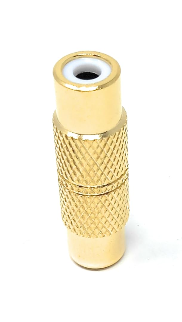 DRUT RCA Female to RCA Female Coupler, Single Phono Socket to Socket Adapter for RCA Cables, Speakers, Amplifiers, and Audio Systems