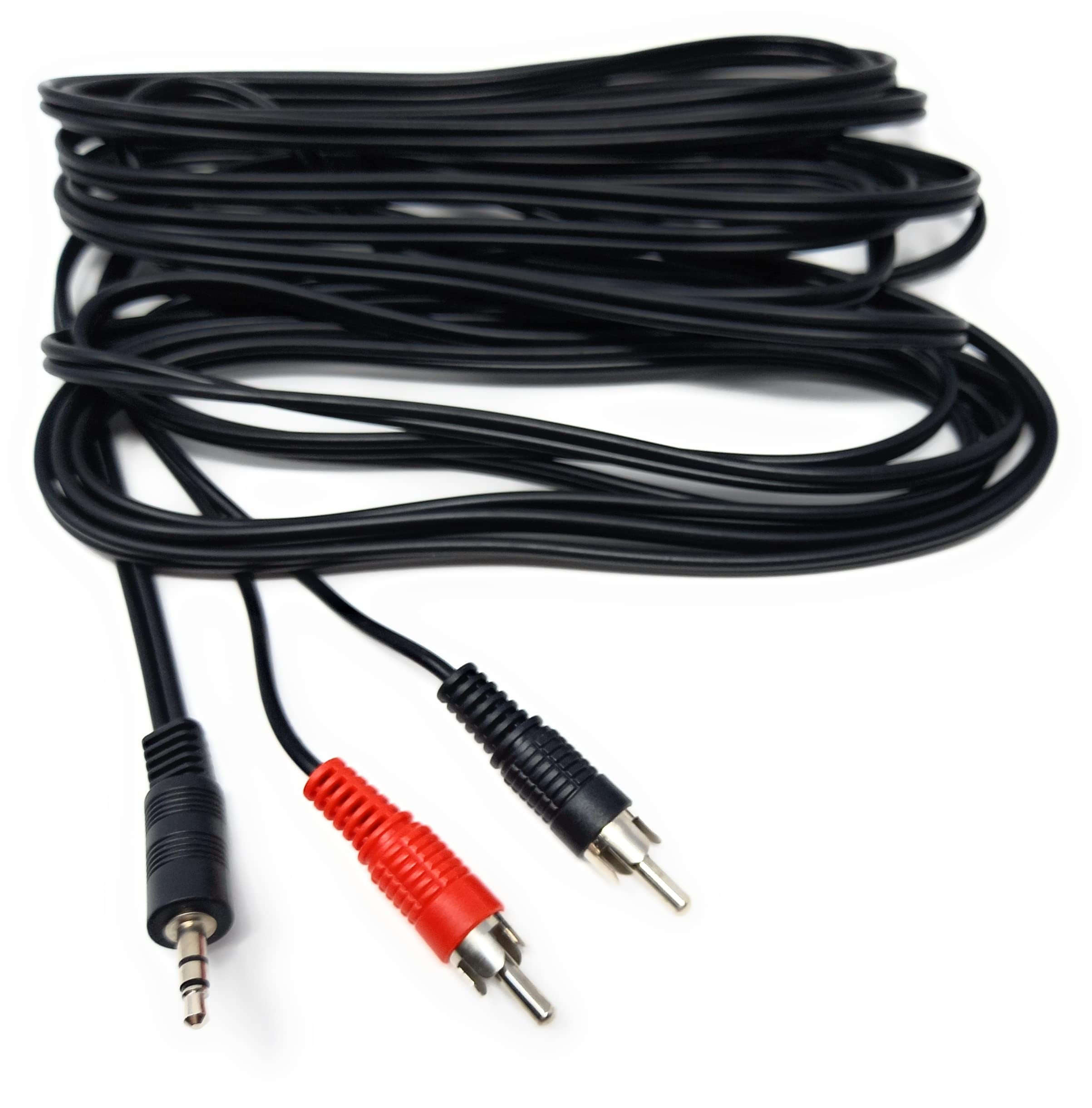 DRUT 3.5mm to Twin RCA Stereo Aux Phono Audio Cable Mini Jack Lead Cord Y Splitter Headphone Cord RCA Y Splitter Adapter