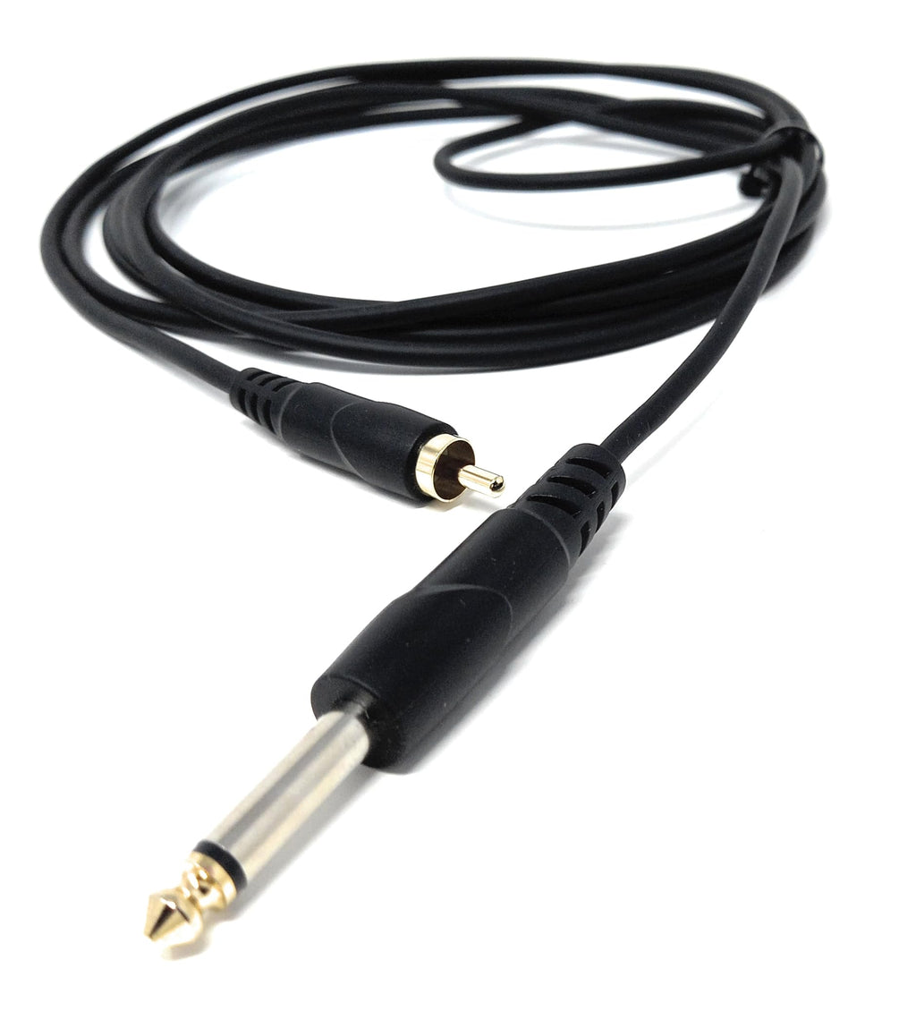 DRUT 6.35mm (1/4") Mono Jack Plug to RCA Phono Audio Cable – Signal Patch Lead for Mixers, Controllers, DJ & Audio Equipment