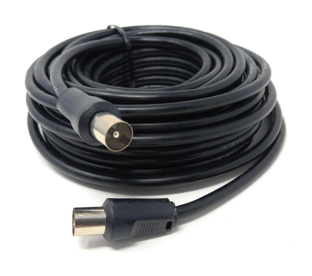 DRUT TV Male to Male Plug Coaxial Cable RG6 Aerial Digital Antenna RF Fly Lead Cable