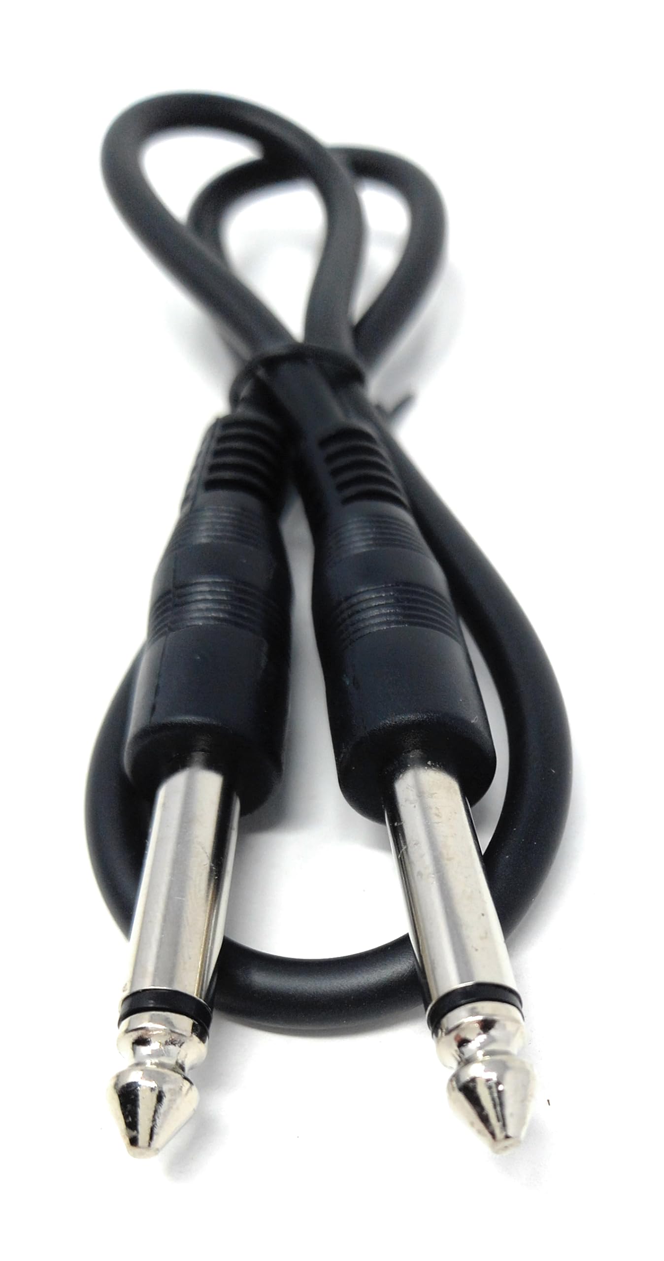 DRUT 6.35mm 1/4" TS Mono Jack to Jack Plug Lead for Guitar, Amplifiers, Music Instruments, Speakers, Microphone Cable