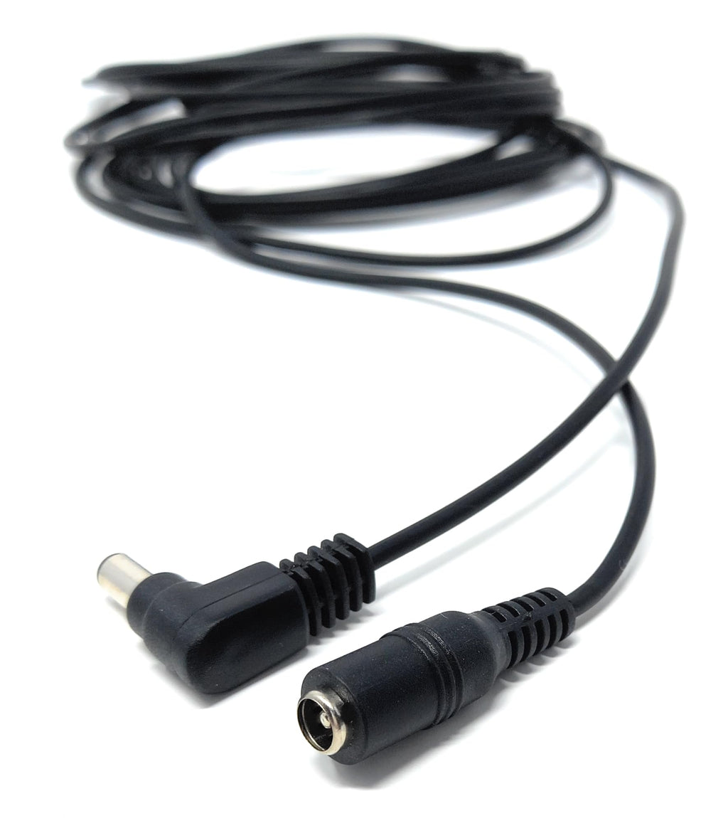 DRUT 5.5mm x 2.1mm Right Angled DC Power Male to Female Lead for Security Camera, LED Strip, CCTV IP Surveillance, Solar Panel, Music Instruments Extension Cable