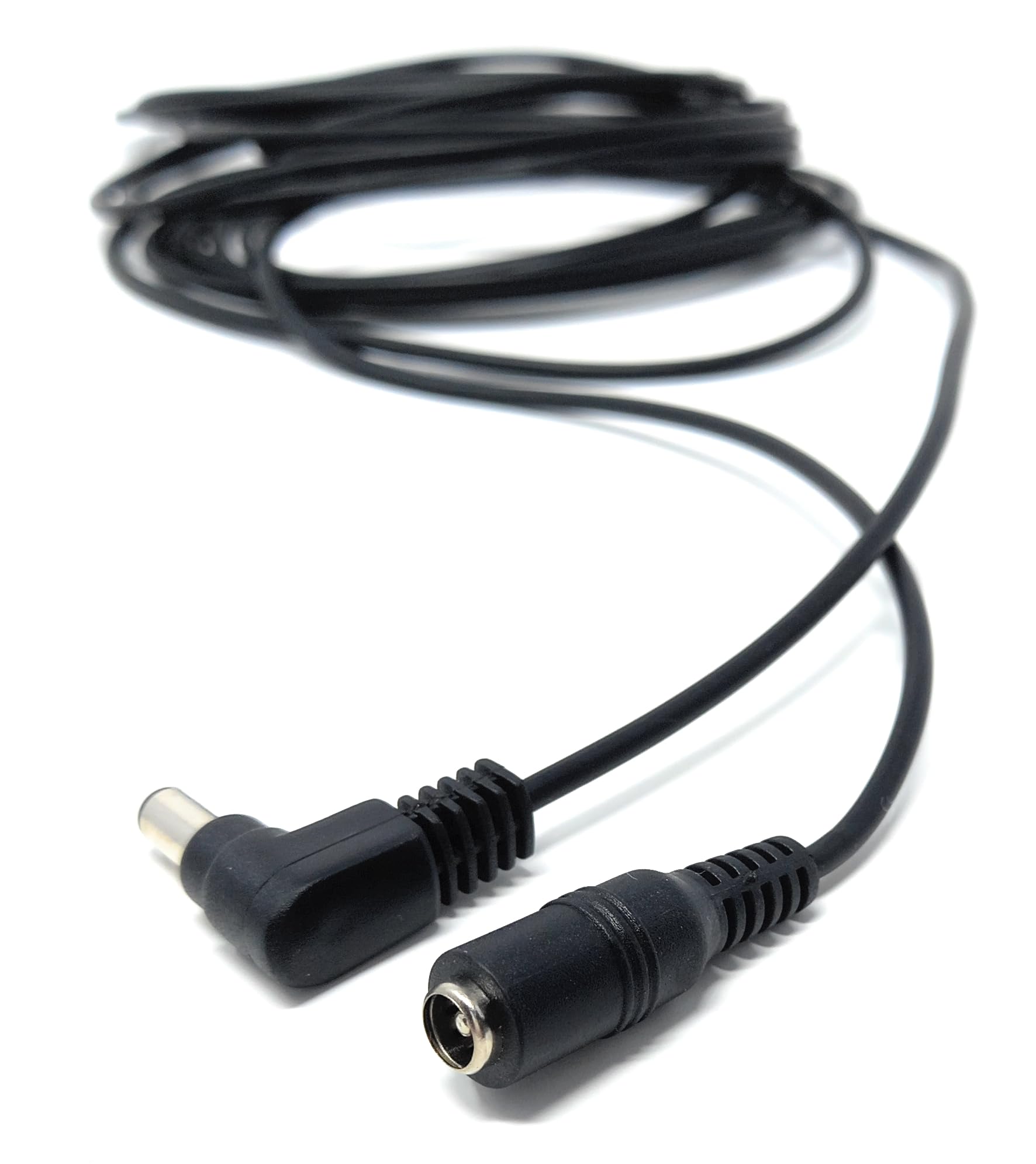 DRUT 5.5mm x 2.1mm Right Angled DC Power Male to Female Lead for Security Camera, LED Strip, CCTV IP Surveillance, Solar Panel, Music Instruments Extension Cable