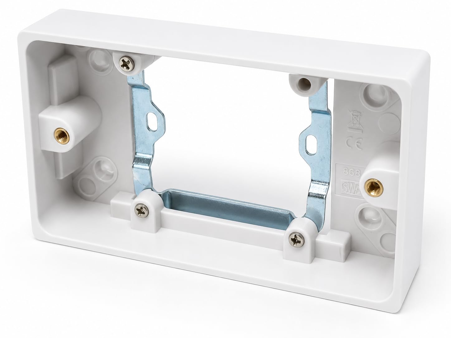 Single Gang Wall Socket to Double Wall Gang Socket Converter Faceplate, Providing Additional Outlets