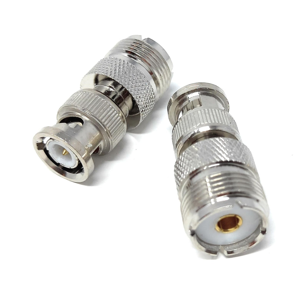 DRUT BNC Male to PL259 SO239 UHF Female Socket Cable Adapter