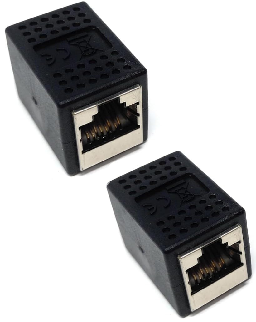 DRUT Cat6A Shielded RJ45 Coupler, Ethernet Connector Female to Female for Cat6A/Cat6/Cat7/Cat8/Cat5e/Cat 5/Cat 9 LAN Cable, Network Extender Joiner, Gender Changer