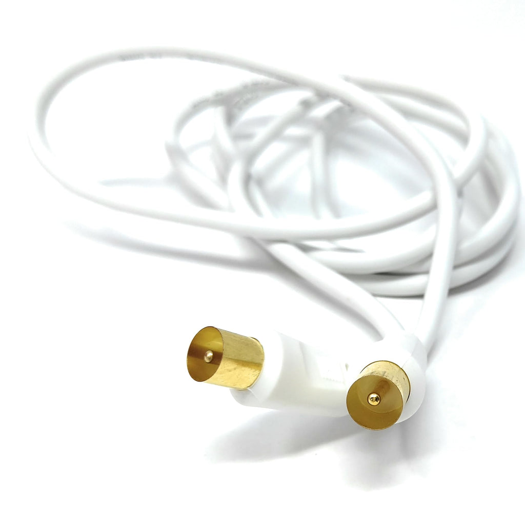 DRUT TV Male to Male Plug Coaxial Cable RG6 Aerial Digital Antenna RF Fly Lead Cable