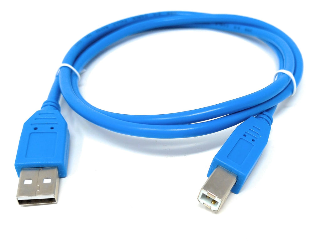 DRUT USB B Cable for DJ Controllers & MIDI Devices, Printer Style Lead for Mixers, Turntables, Keyboards, Samplers, Synthesizers, Compatible with Numark, Pioneer, Traktor, Denon, Akai, Serato