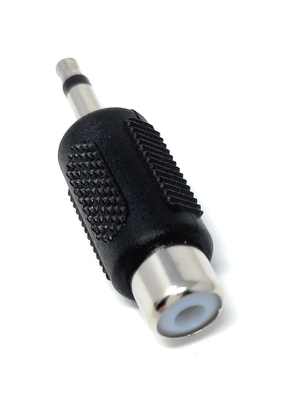 DRUT RCA Phono Socket to 3.5mm Mono Jack Plug, Audio Video Adapter
