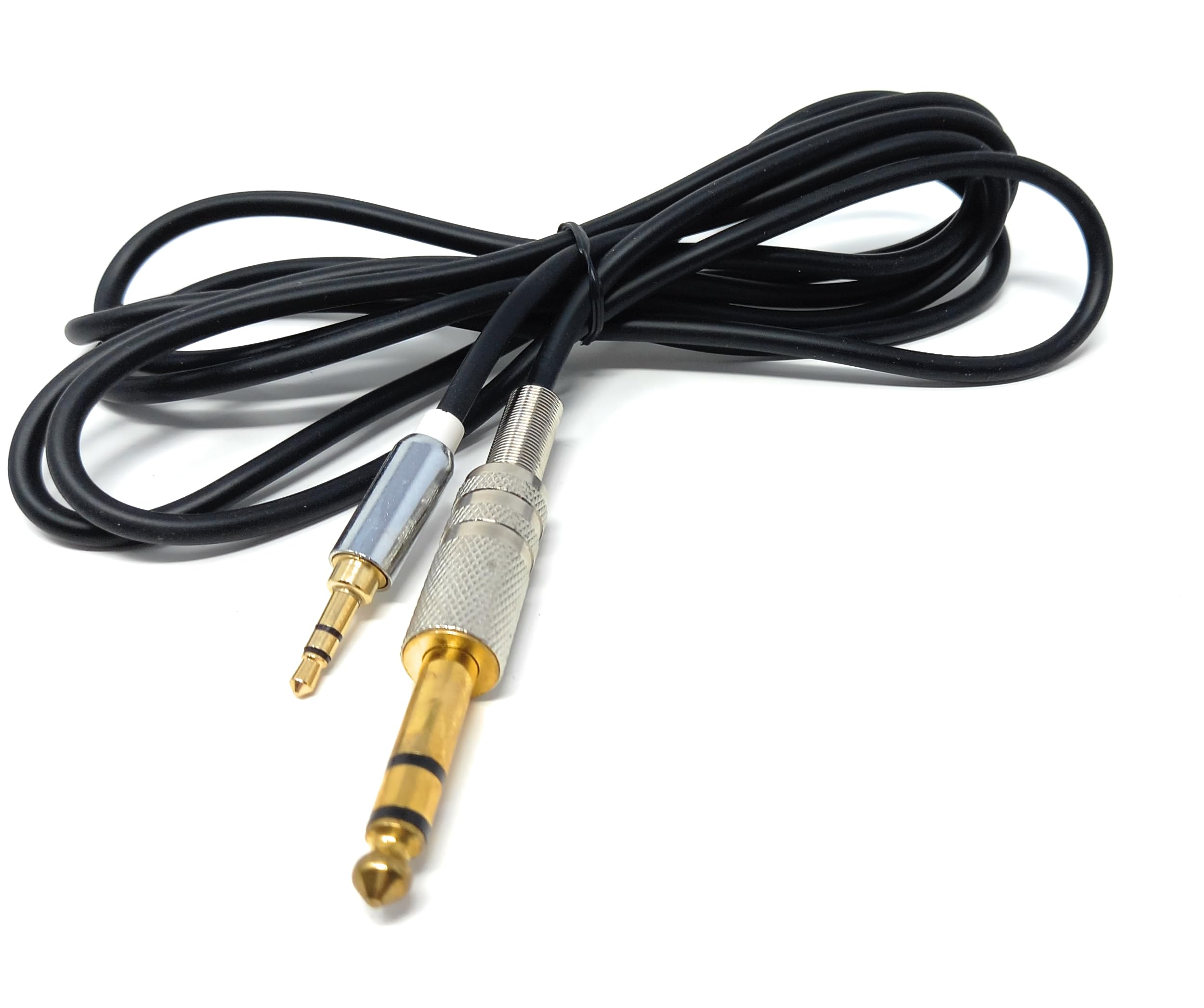 DRUT 3.5mm Stereo Jack Plug to 6.35mm Stereo Jack Plug Balanced AUX Cable for Professional Audio Equipment, Mixers, Amplifiers, Headphones