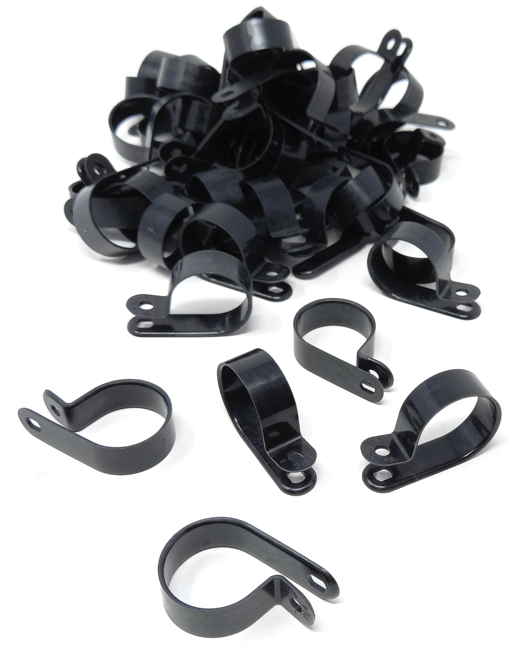 100pcs. P-Clips Plastic Nylon for Hose, Pipe, Cable, Wire, Tubing Wall Clamp Mount