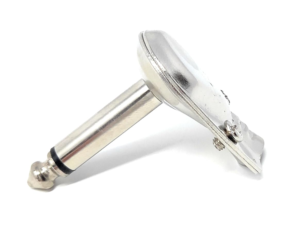 6.35mm Mono 1/4 90 Degree Right Angle TS, Soldering Plug, Flat Pancake Style, DIY, Audio Connector Adapter