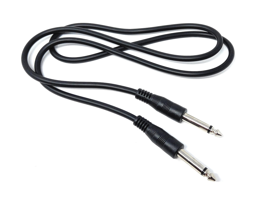 DRUT 6.35mm 1/4" TS Mono Jack to Jack Plug Lead for Guitar, Amplifiers, Music Instruments, Speakers, Microphone Cable