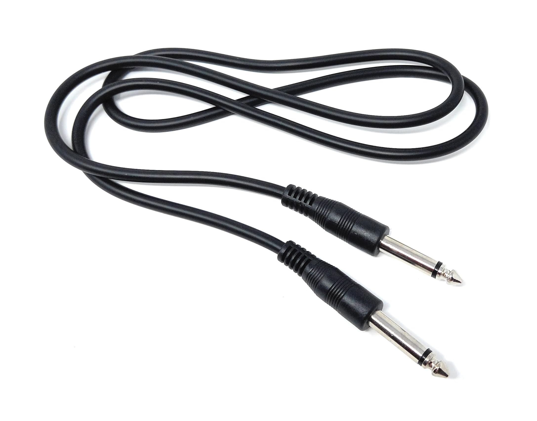 DRUT 6.35mm 1/4" TS Mono Jack to Jack Plug Lead for Guitar, Amplifiers, Music Instruments, Speakers, Microphone Cable