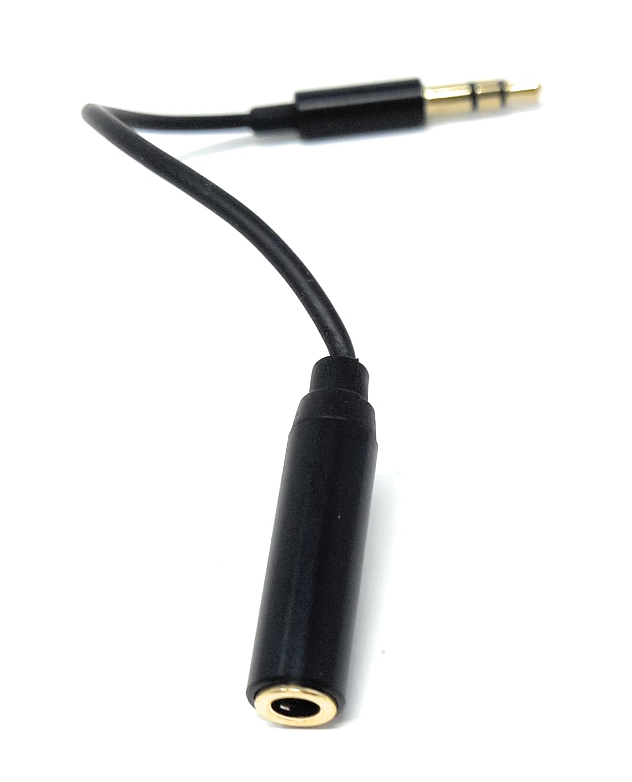 DRUT 3.5mm 3-Pole Male Jack to 4-Pole Female Socket Audio Cable – Microphone & Pin Charger Adapter