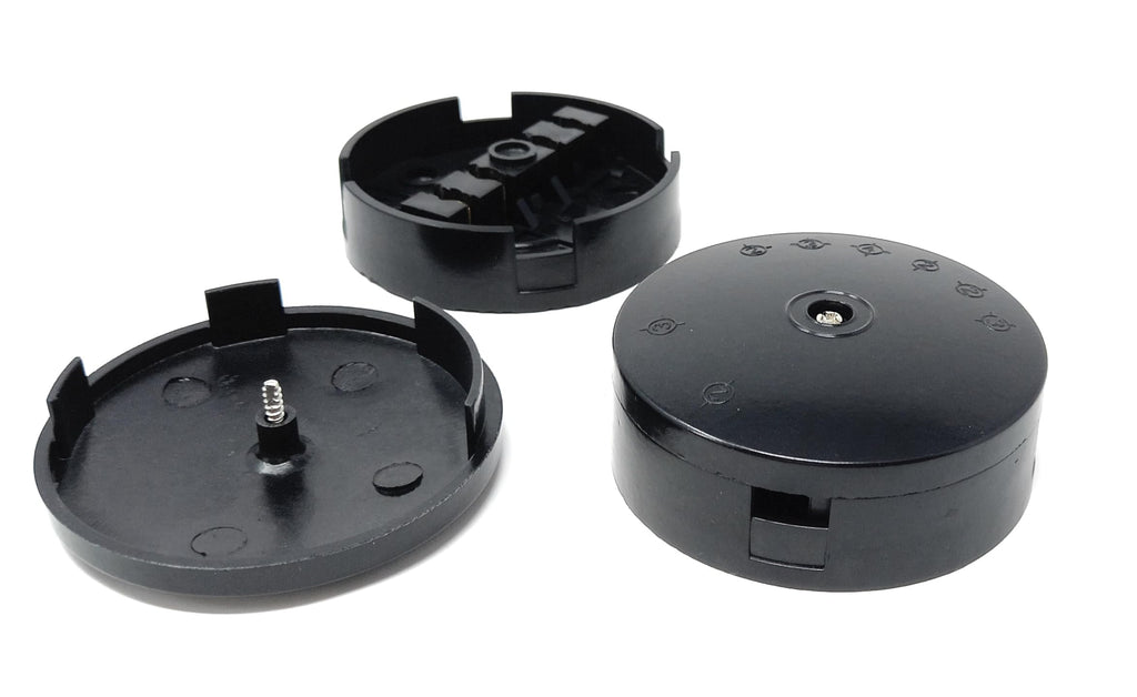 4-Terminal Round Junction Box – 20A Rated – 75x25mm Black Electrical Connector Housing for Wiring, Lighting & Power Distribution – Durable Enclosure for Indoor & Outdoor Use