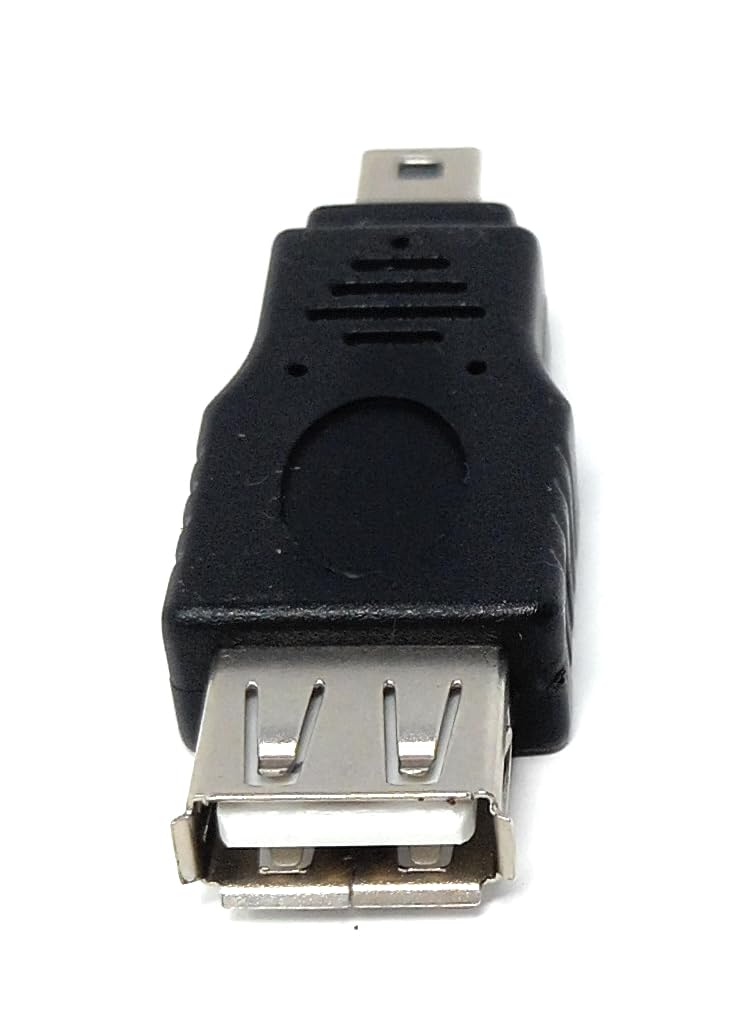 DRUT USB 2.0 A Type Female Socket to Mini USB Plug 5 Pin Adapter, Converter